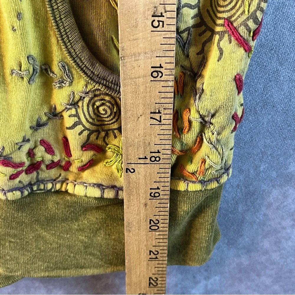 Yak n Yeti Zip Up Hoodie Womens Size Small Hippie Boho Embroidered MultiColored - Picture 10 of 10
